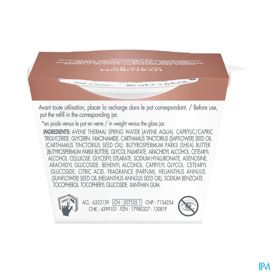 Eau thermale Avène Hyaluron Activ B3 Crème régénération cellulaire Anti-Age acide hyaluronique 50 ml