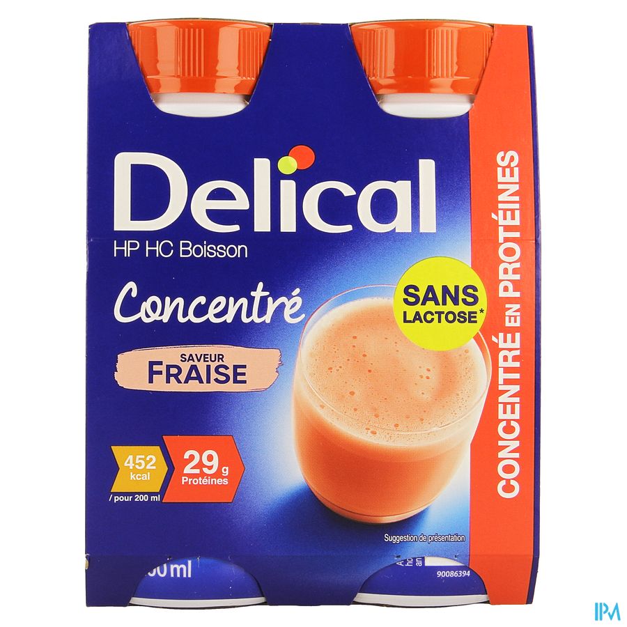 Delical Concentre Fraise 4x200ml