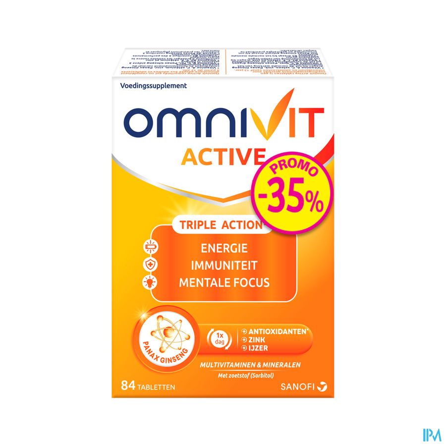 Omnivit Active 84cp PROMO -35% - Vitamine Immunité Energie