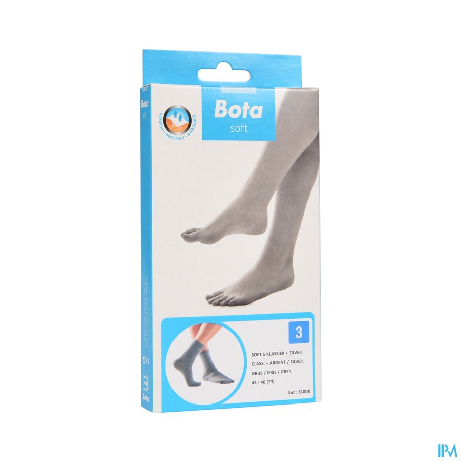 BOTA SOFT 5 CLASSIQUE + ARGENT - GRIS \ 43 - 46 (T3)