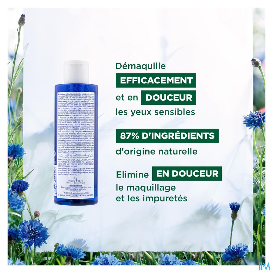 Klorane - Démaquillant yeux au Bleuet issu de culture BIO - Yeux sensibles