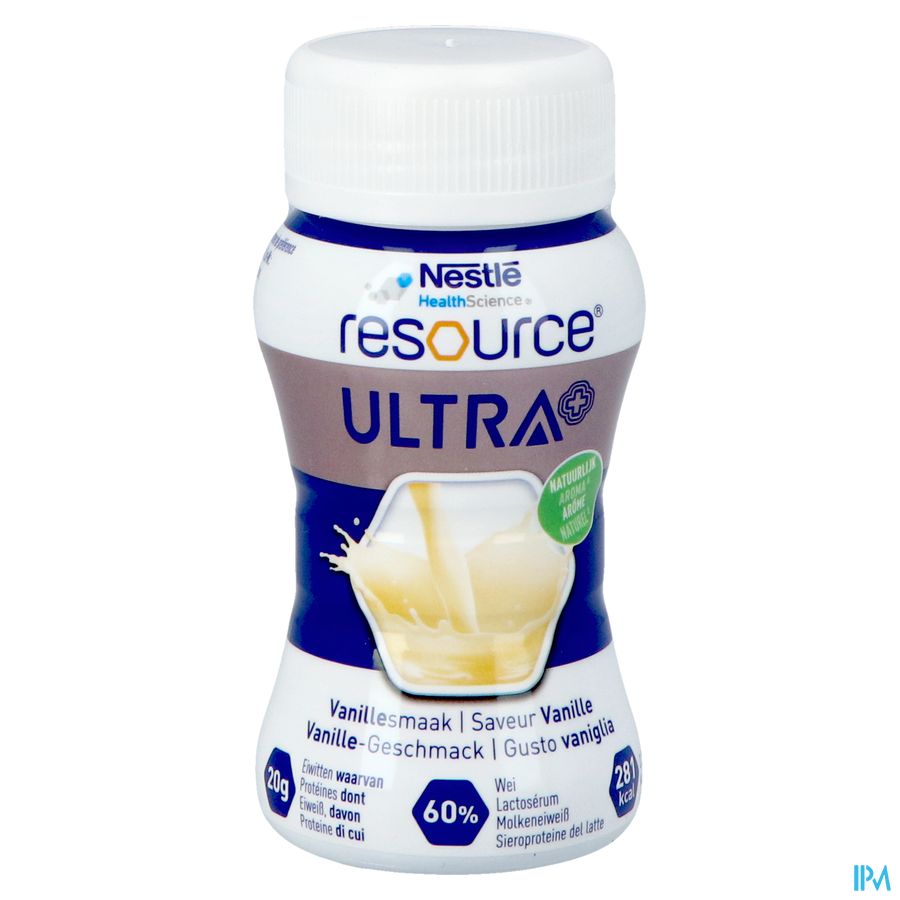 Resource Ultra+ Saveur Vanille 4x125ml Nf