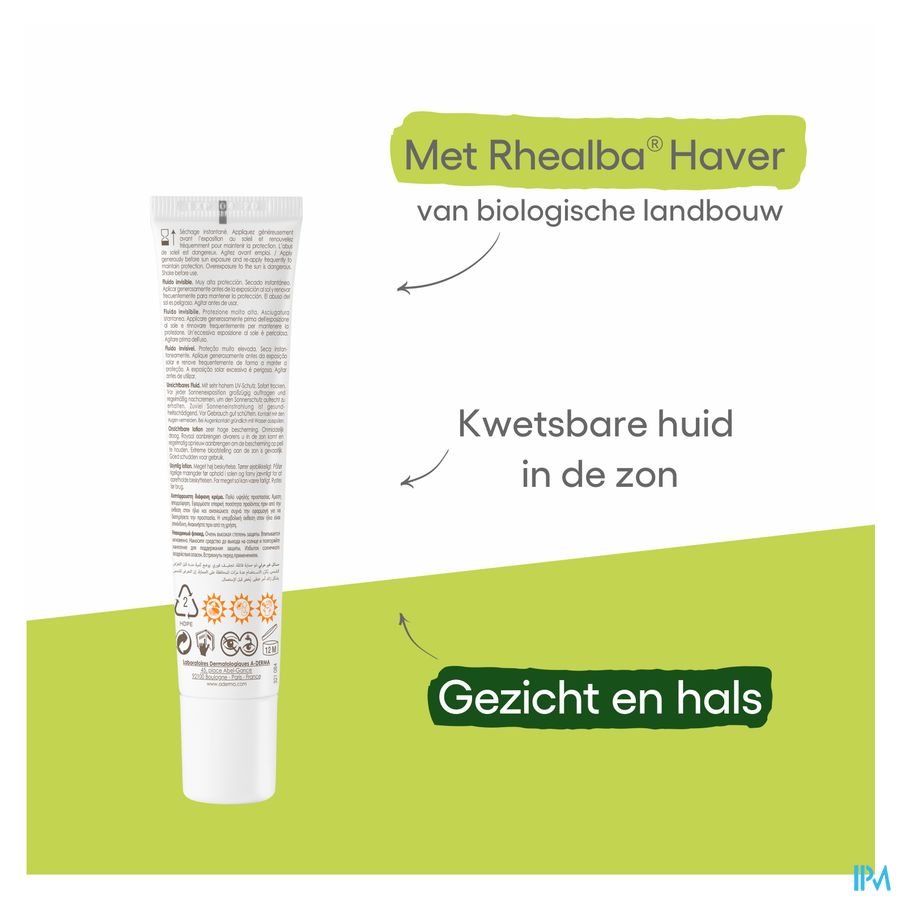 A-DERMA - A-DERMA PROTECT FLUIDE SOLAIRE VISAGE INVISIBLE SPF50+ - A-DERMA PROTECT