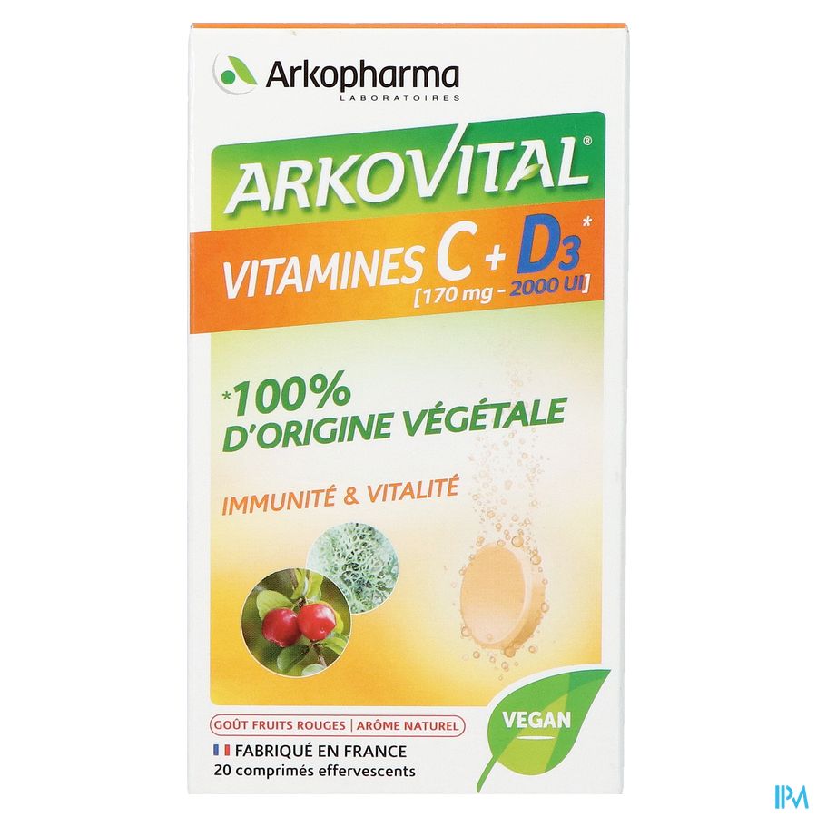 Arkovital Acerola 1000 Vit C + D3 Eff. Comp 20