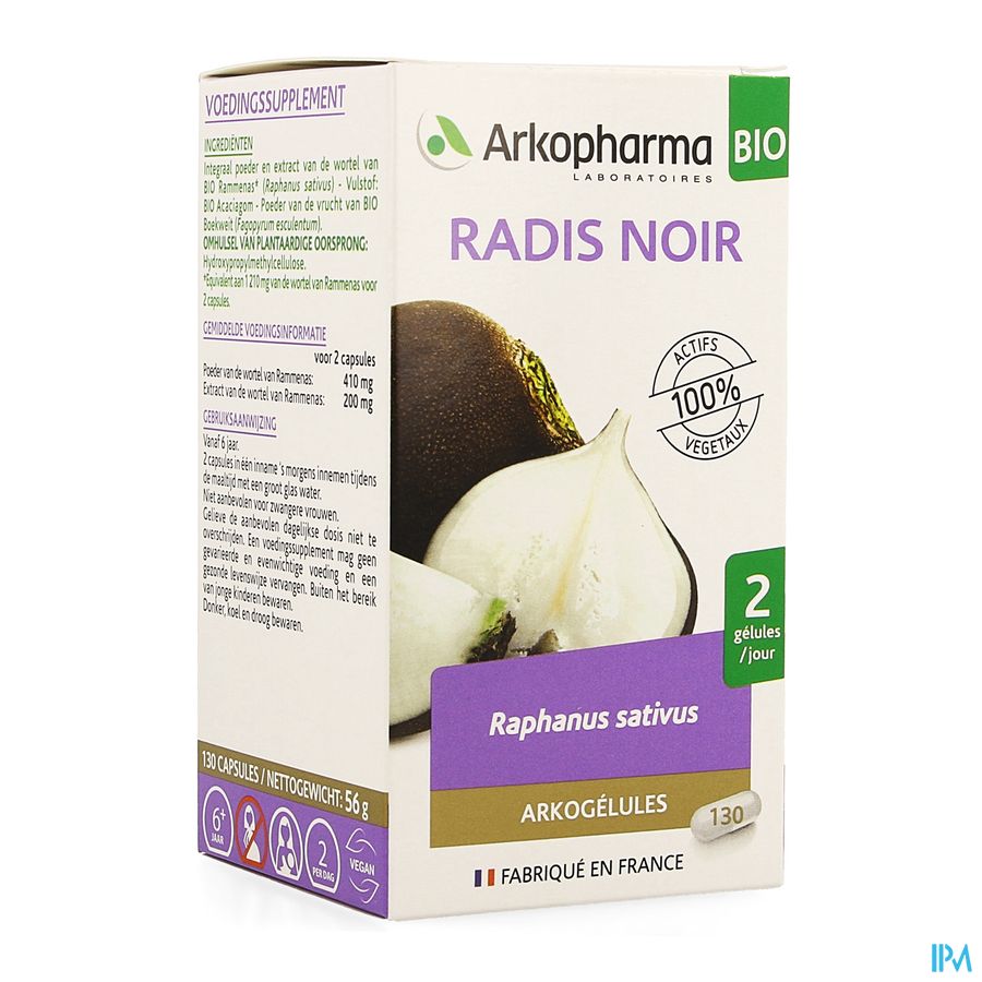 Arkogelules Radis Noir Bio Caps 130