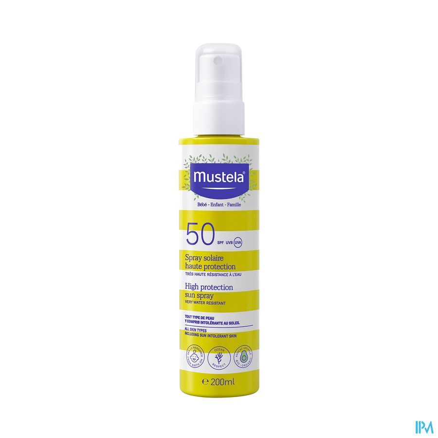 Mustela spray solaire très haute protection spf50 famille 200ml