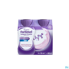 Fortimel Compact Protein 2.4kcal Saveur Fruits Rouges Complément Nutritionnel Dénutrition Bouteilles 4x125ml