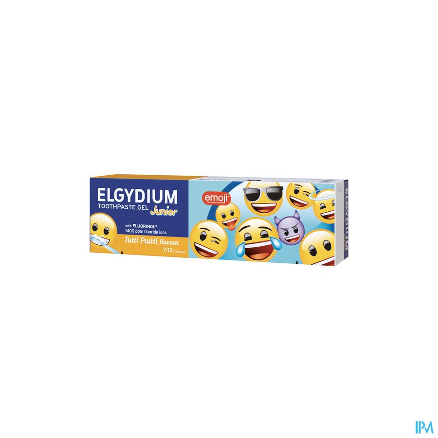 ELGYDIUM Junior EMOJI arôme Tutti Frutti Dentifrice 7 à 12 ans – Dentifrice enfant