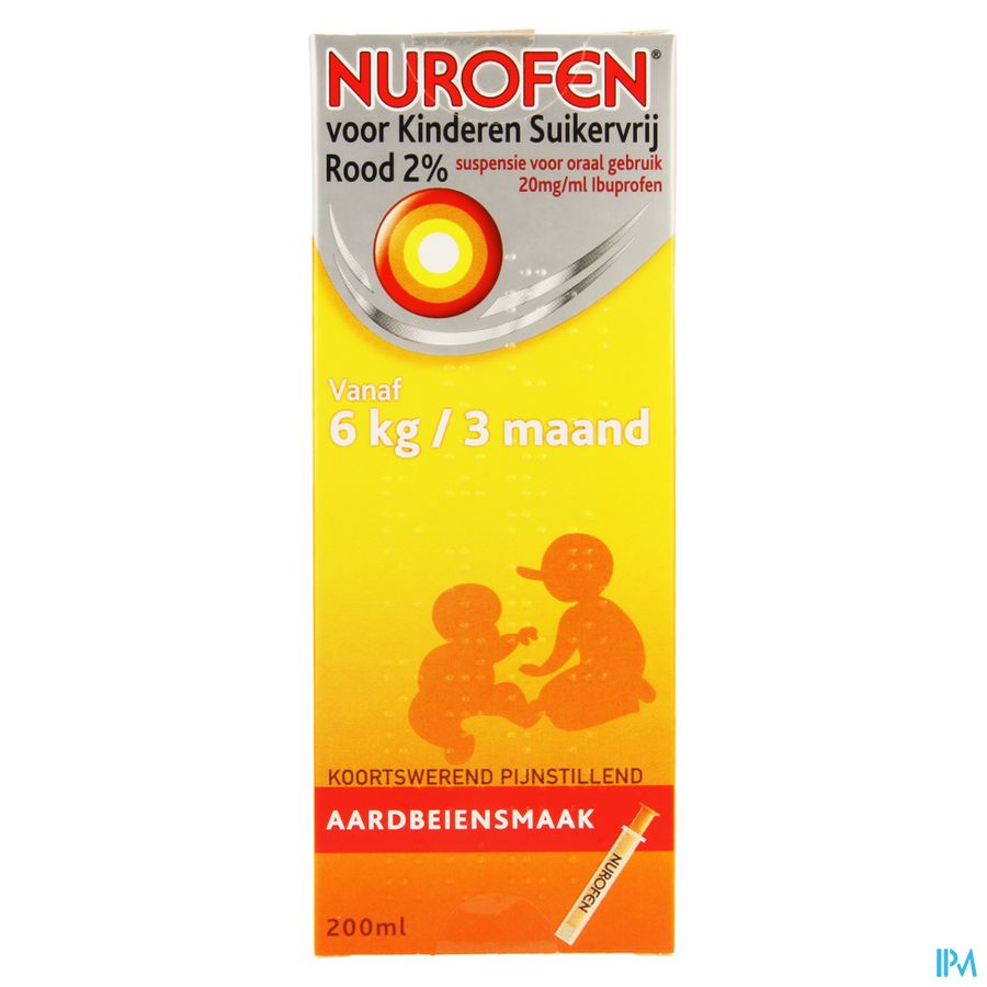 Nurofen Enfant Fraise Susp S/sucre 2% 200ml