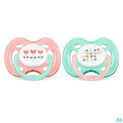 Philips Avent Sucette Fash. Free Flow 0-6m Girl 2 SCF172/02