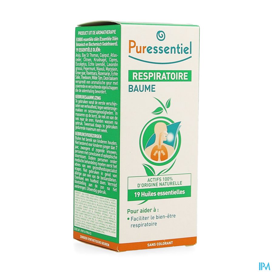 Puressentiel Respiratoire Baume 19 Hle Ess 50ml