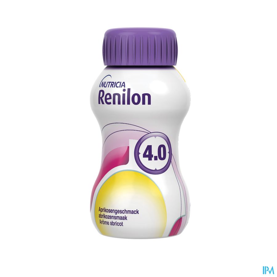 Renilon 4.0 Arôme Abricot Complément Nutritionnel Dénutrition Bouteilles 4x125ml