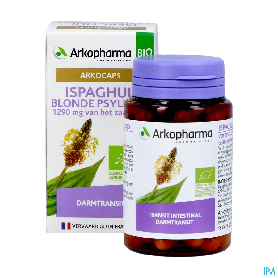 Arkogelules Ispaghul Psyllium Blond Bio Caps 45