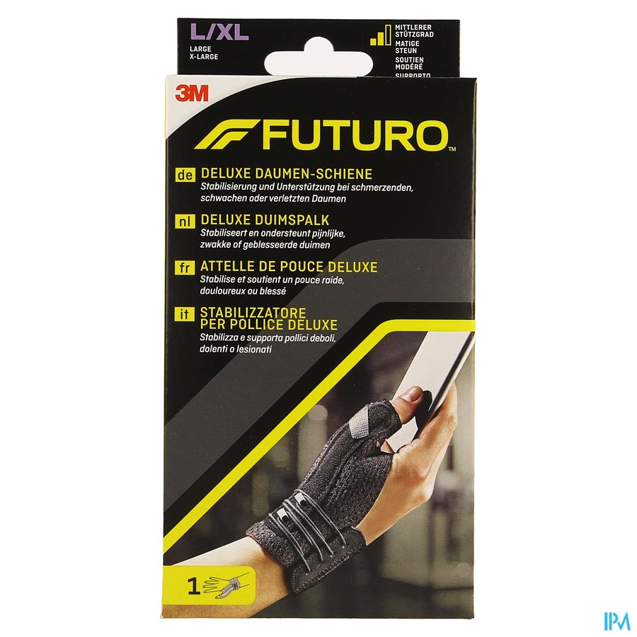 Futuro Attelle Pouce Deluxe Noir l-xl 16,5-20,3cm