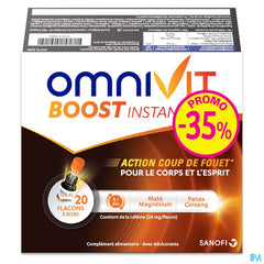 Omnivit Boost Instant 20fl PROMO -35% - Vitamine Energie instantanée Concentration