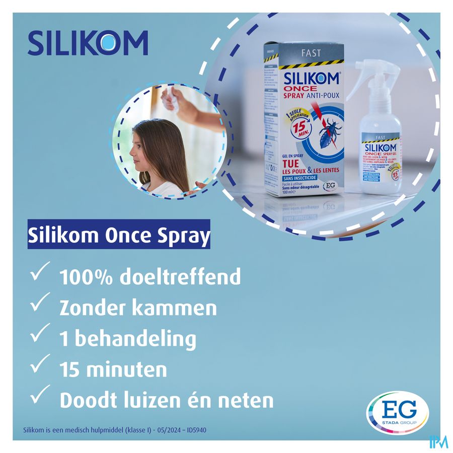 Silikom Once Spray Gel A/pouce 100ml