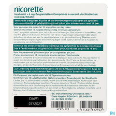 Nicorette Freshmint 4mg Comp A Sucer S/sucre 80 Nf