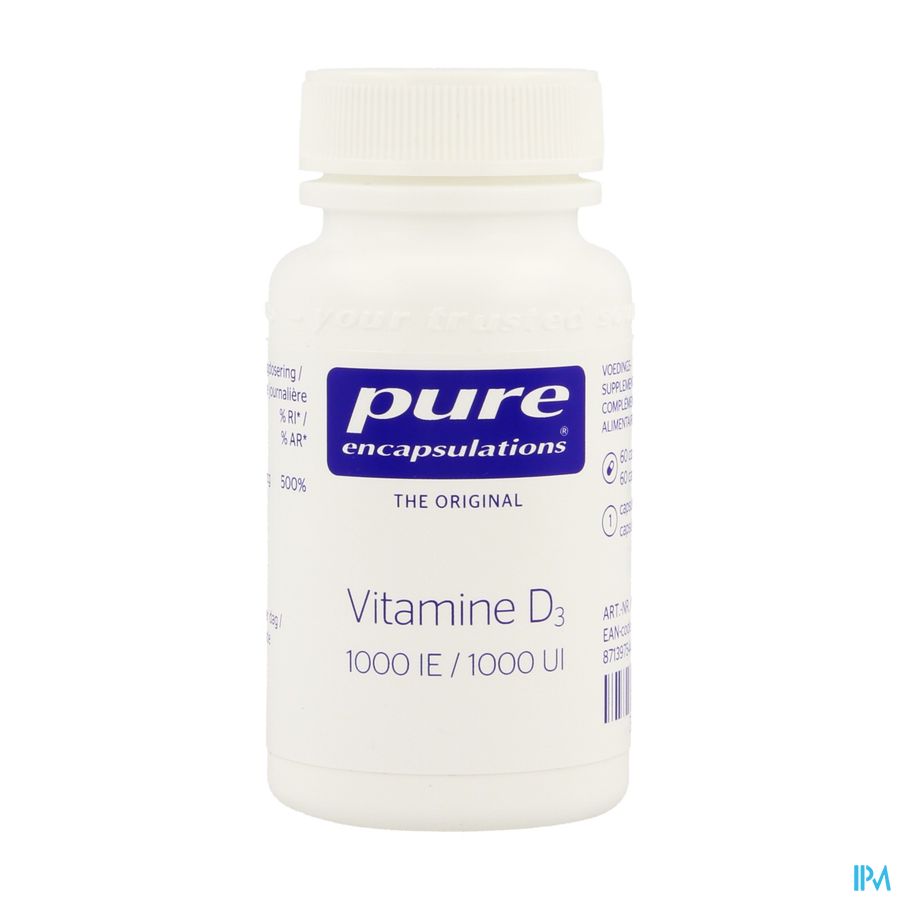 Pure Encapsulations Vitamine D3 1000ui Caps 60