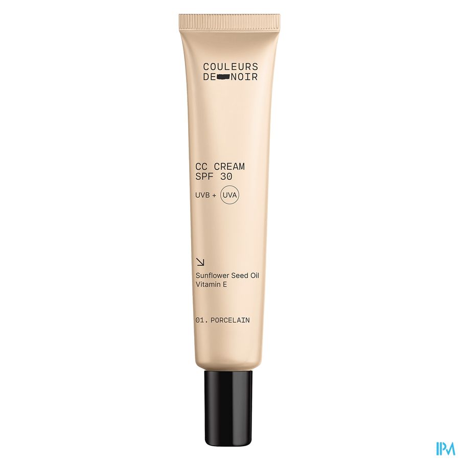 Couleurs De Noir Cc Cream Spf30 01 Porcel. 30ml