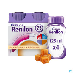 Renilon 7.5 Arôme Caramel Complément Nutritionnel Dénutrition Bouteilles 4x125ml