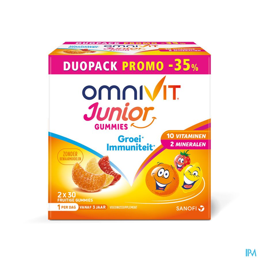 Omnivit Junior 2x30 gummies PROMO -35% - Vitamine Enfant Croissance Immunité