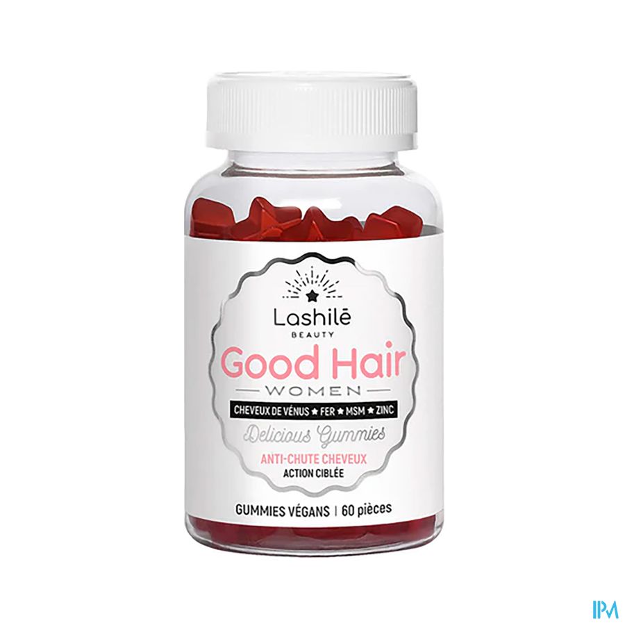 Lashilé GOOD HAIR 60 gummies pour des cheveux plus beaux, plus longs