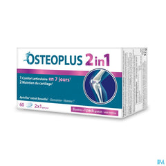 Osteoplus 2in1 60 Comprimés, efficace en 7 jours à l'extrait Boswellia pour le confort à la vitamine C pour le maintien d'un cartilage sain