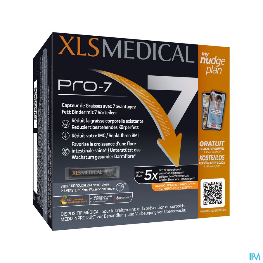 XLS Medical Pro-7 sticks de poudre – Perte de poids & 7 avantages cliniquement prouvés