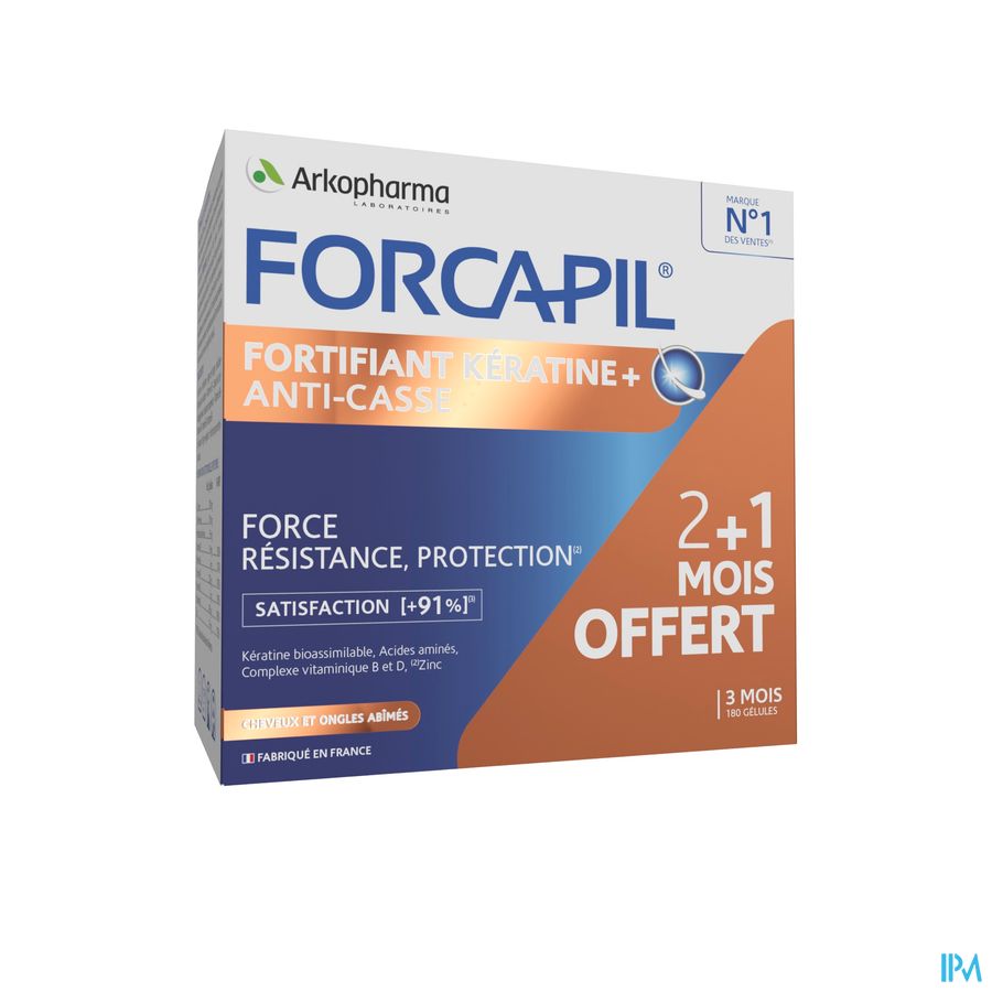 Forcapil Keratine+ Lot Caps 180