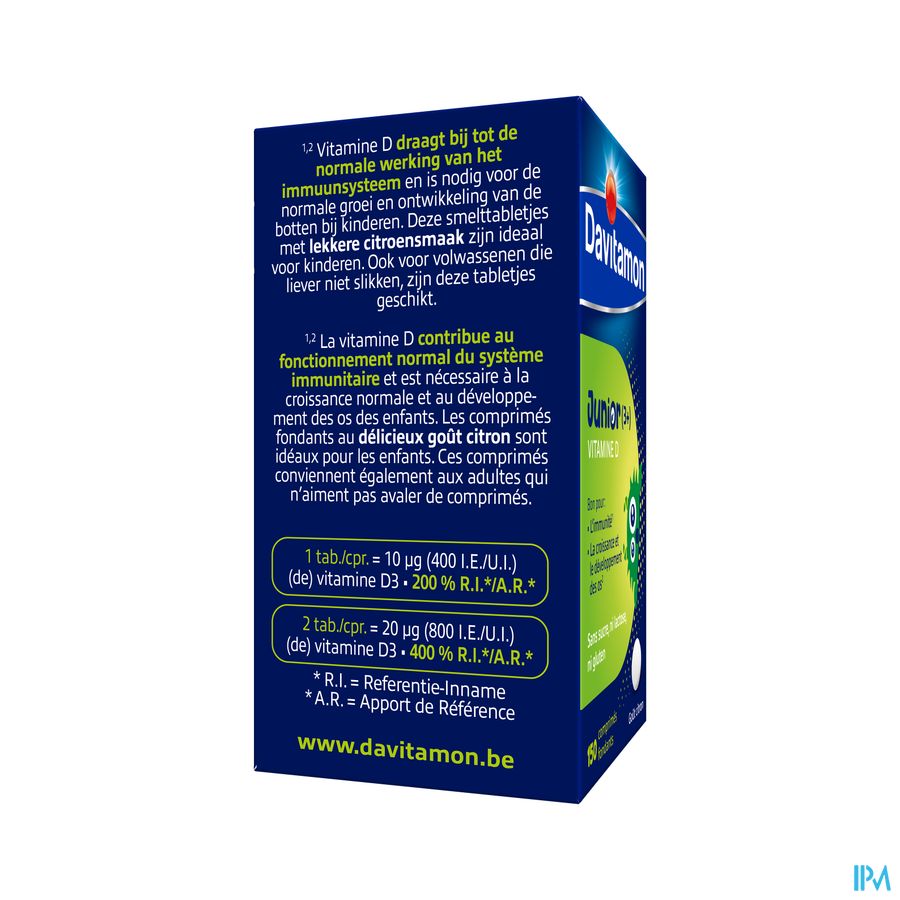 Davitamon® Junior Vitamine D 150 Comprimés À Partir De 3 Ans - Goût Citron
