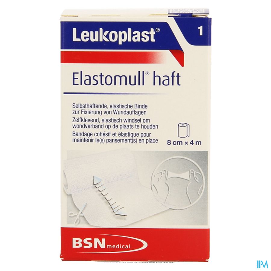 Elastomull Haft 8cmx4m 1 Leukoplast