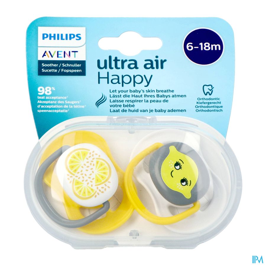 Philips Avent Sucette +6m Air Lemon 2