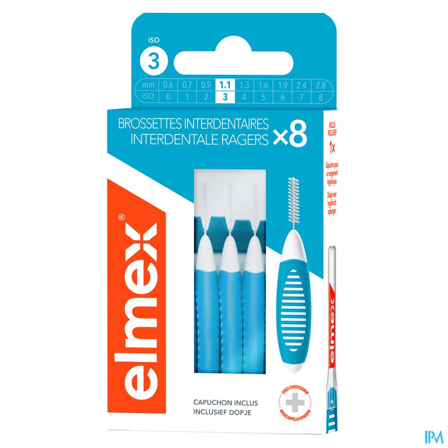 Elmex Set Brossettes Interdentaires Iso 3 1,1mm 8