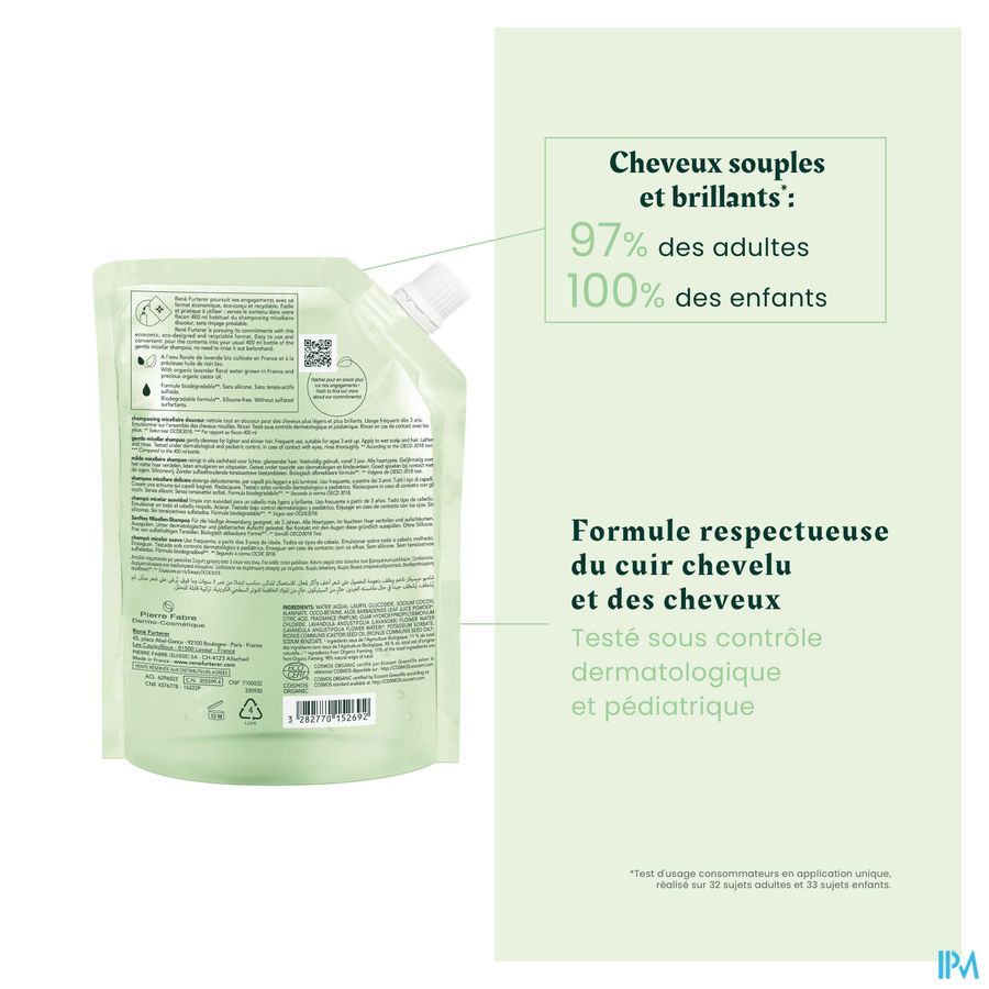 René Furterer  - NATURIA Shampooing micellaire douceur - Shampoing ultra doux sans sulfates pour tous types de cheveux