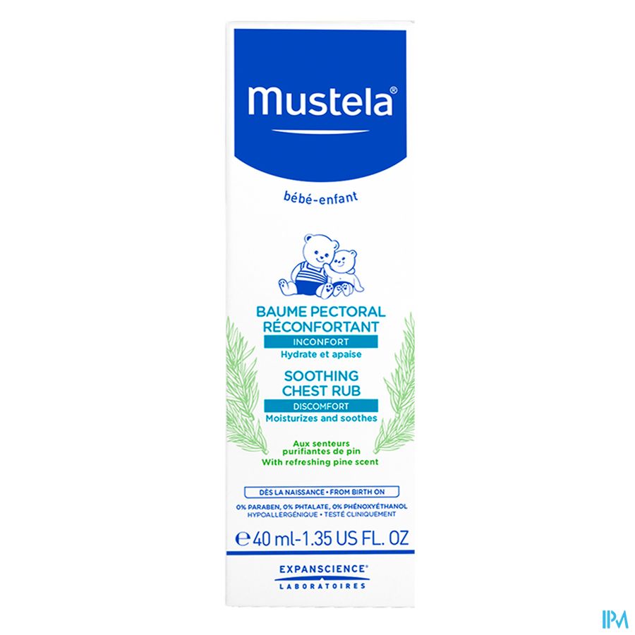 Mustela baume pectoral réconfort 40 ml