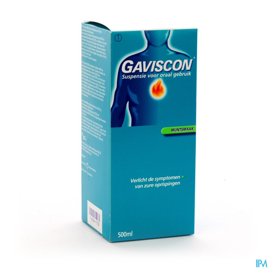 Gaviscon Menthe Munt Susp Buv 500ml