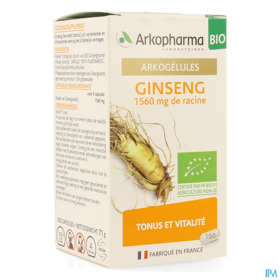 Arkogelules Ginseng Bio Caps 150