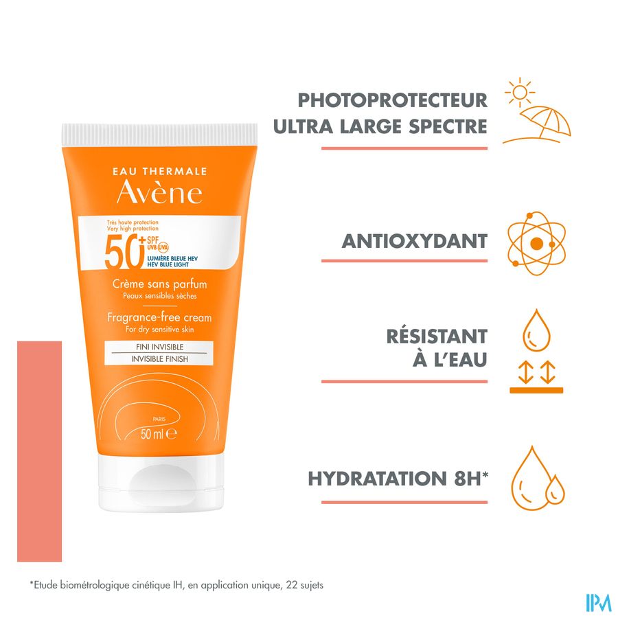 Eau Thermale Avène - Crème sans parfum SPF 50+