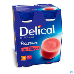 Delical Boisson Lactée Hp-hc Fruits Rouges 4x200ml