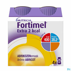 Fortimel Extra 2kcal Goût Abricot Bouteilles 4x200ml