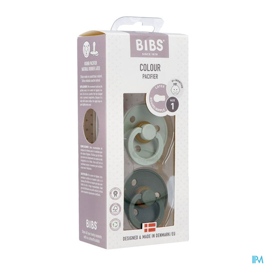 Bibs 1 Sucette Duo Sage Hunter Green