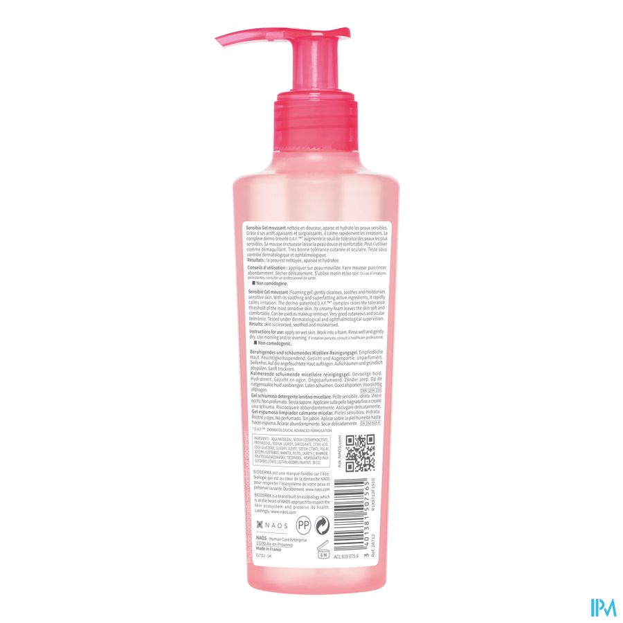 Bioderma Sensibio Gel Moussant Fl. Pompe 200ml