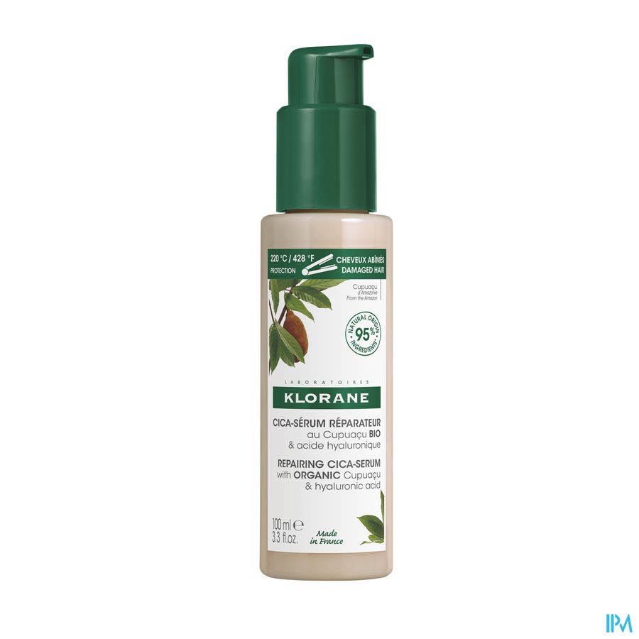 Klorane — Cica-sérum Réparateur au Cupuaçu BIO & acide hyaluronique — Cheveux très secs, abîmés