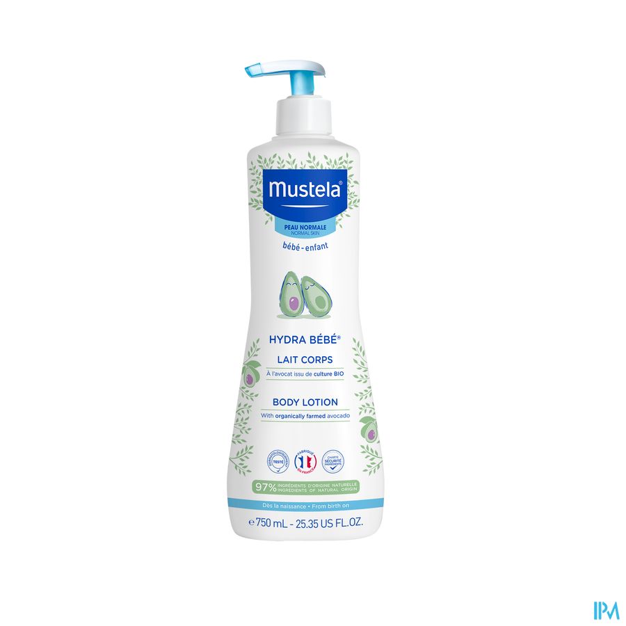 Mustela hydra bébé® lait corps - peau normale 750ml