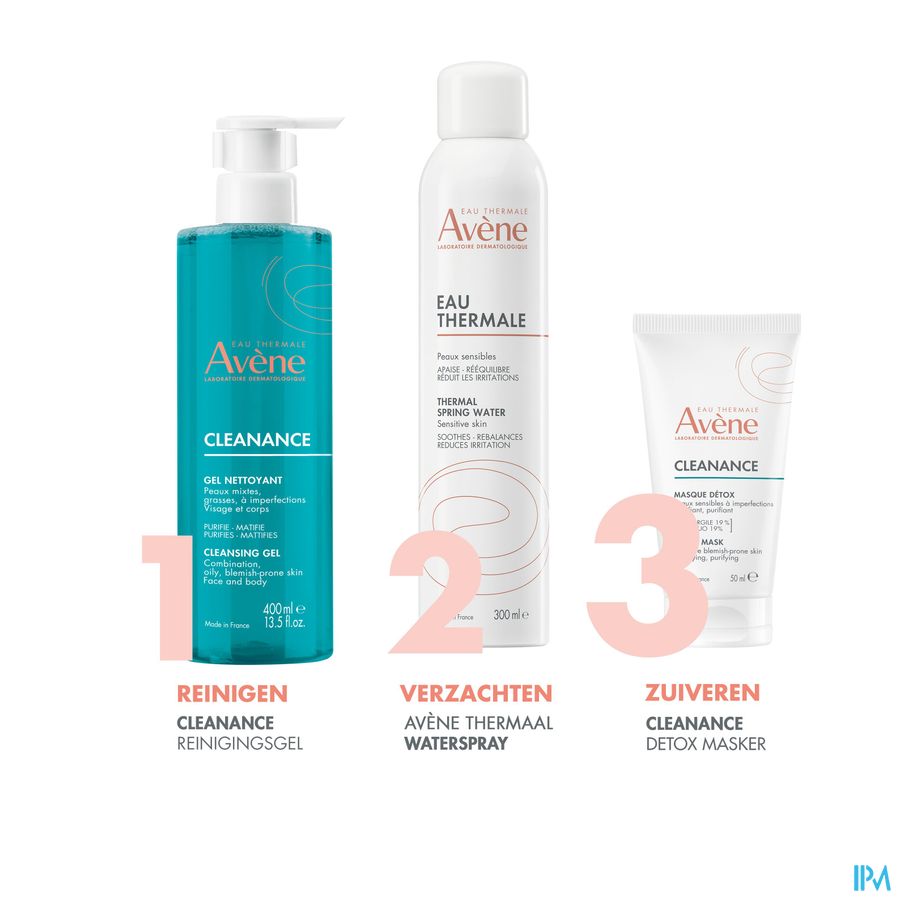 Eau Thermale Avène Masque CLEANANCE détox  - Matifiant, purifiant - Peaux sensibles, à imperfections