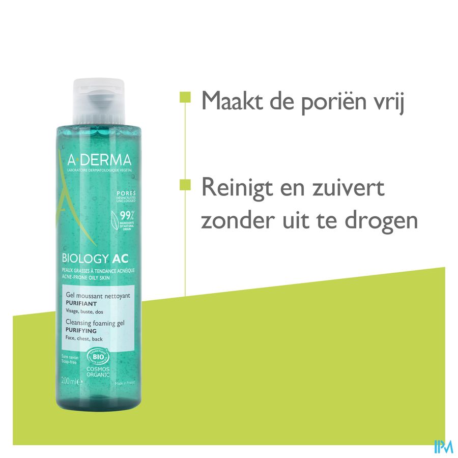 A-DERMA BIOLOGY AC GEL MOUSSANT - Peaux grasses à tendance acnéique