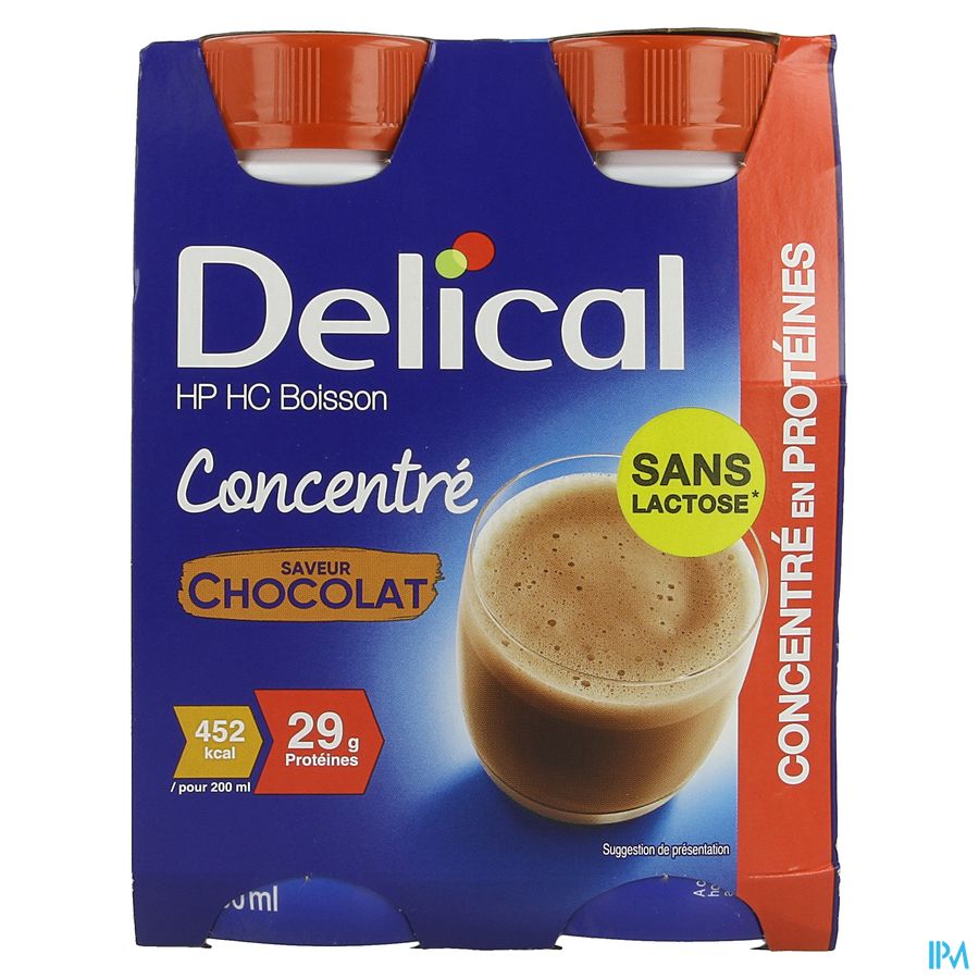 Delical Concentre Chocolat 4x200ml