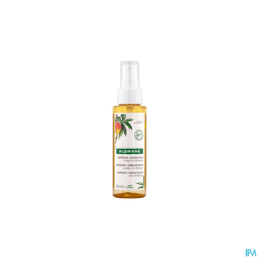 Klorane - Huile à la Mangue – Nutrition - Cheveux secs