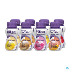 Fortimel Compact Protein Mixed Multipack Complément Nutritionnel Dénutrition Bouteilles 8x125 ml