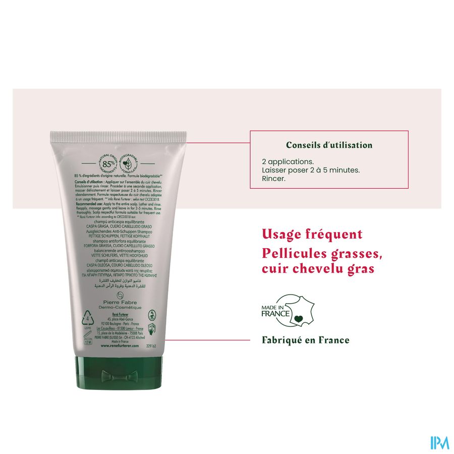 René Furterer Shampooing antipelliculaire pellicules grasse, cuir chevelu gras - Shampoing anti pelliculaire - NEOPUR MICROBIOME EXPERT